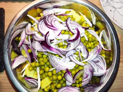 Vinegretas su žirniais Žingsnis 4