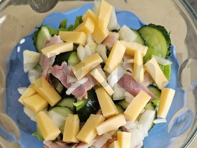 Salotos su daržovėmis ir bekonu Žingsnis 4