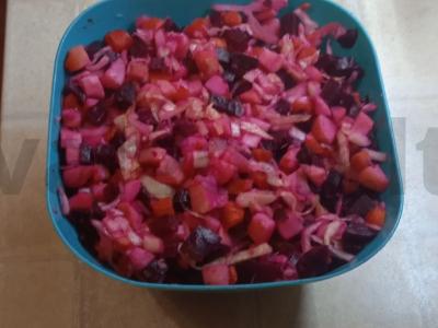 Greitas vinigretas su raugintais kopūstais Žingsnis 7