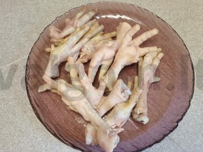 Aštrūs vištienos pėdų su medumi Žingsnis 1