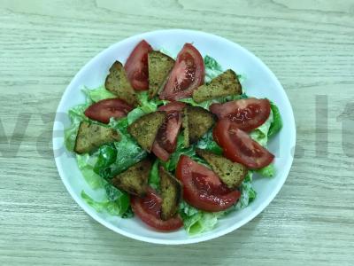 Lengvas salotas su ruginių skrebučiais Žingsnis 6