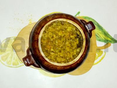 Perlo košė su vištienos sparneliais puode pagrindine nuotrauka