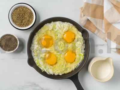 Kiaušiniai su porais Žingsnis 3