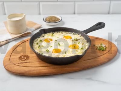 Kiaušiniai su porais pagrindine nuotrauka