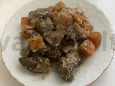 Vištienos kepenėlės „Švelnios“ su grietinėlėmis pagrindine nuotrauka