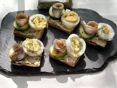 Kanapės su silkėmis ir garstyčiomis Žingsnis 8