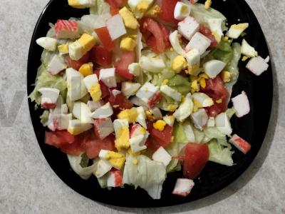 Lengvas jūros gėrybių salotas Žingsnis 4