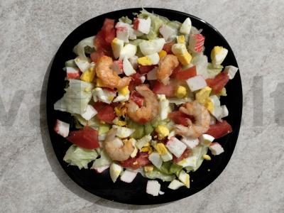 Lengvas jūros gėrybių salotas Žingsnis 5