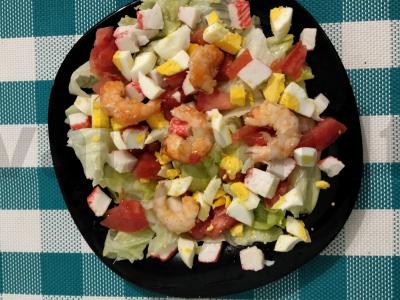 Lengvas jūros gėrybių salotas Žingsnis 7