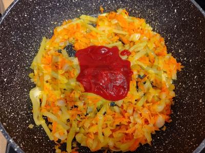 Kopūstų su faršu ir ryžiais receptas Žingsnis 7