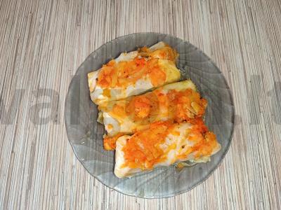 Kopūstų su faršu ir ryžiais receptas Žingsnis 15