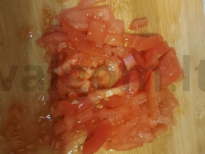 Švelnus salotas su rūkytomis vištienos krūtinėlėmis Žingsnis 4