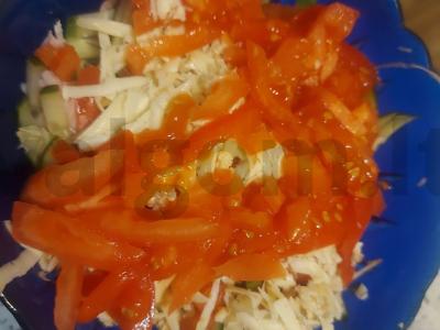 Švelnus salotas su rūkytomis vištienos krūtinėlėmis Žingsnis 5