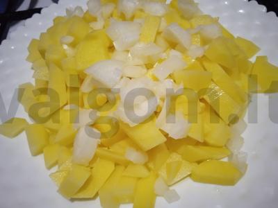 Žaliasis šaltibarščiai su putpelių kiaušiniais Žingsnis 2