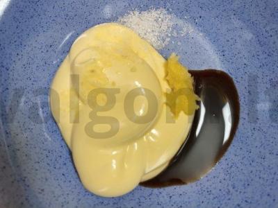 Salotos su žaliaisiais žirneliais ir sausainiais Žingsnis 2