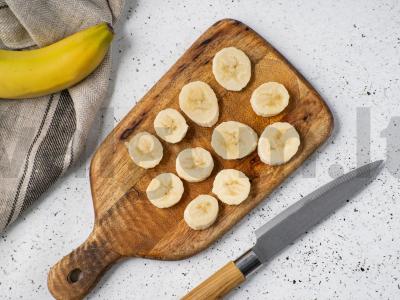 Banano ir ledų kokteilis Žingsnis 1