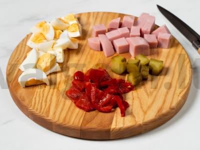 Kiaušinių ir kumpio užkandis Žingsnis 2