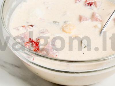 Kiaušinių ir kumpio užkandis Žingsnis 4