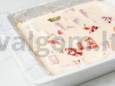 Kiaušinių ir kumpio užkandis Žingsnis 5