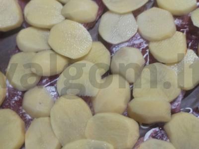 Mėsa po sūrio šubėmis orkaitėje Žingsnis 3