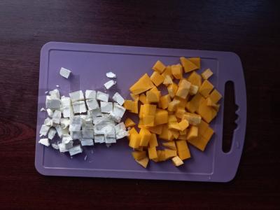 Salotos su moliūgu ir feta Žingsnis 1