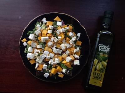 Salotos su moliūgu ir feta Žingsnis 3