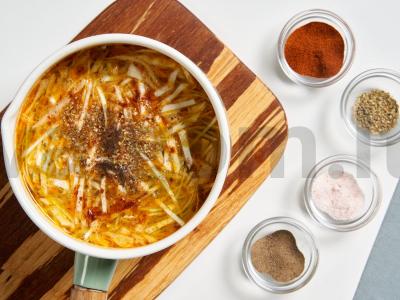 Vegetariškos kopūstų sriubos be mėsos Žingsnis 12