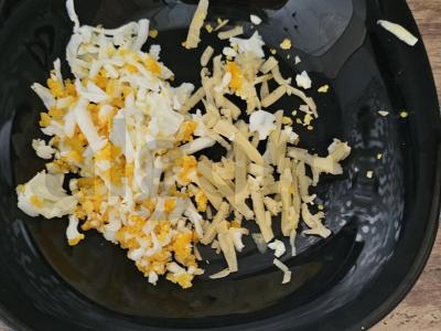 Sotūs tortilija su sūriu ir dešra pusryčiams Žingsnis 3