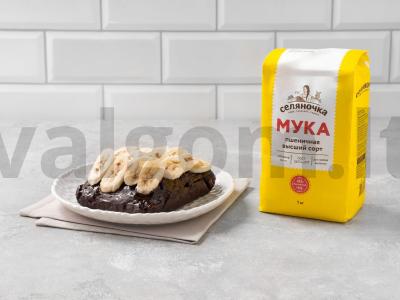 Šokoladinis PP keksiukas su bananais pagrindine nuotrauka