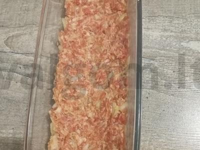 Mėsos kepinys iš faršo su kiaušiniu Žingsnis 2