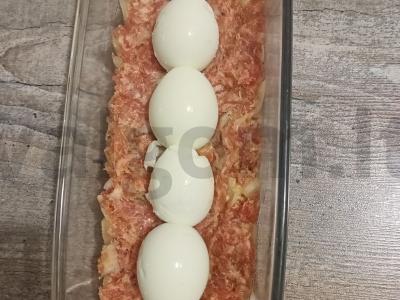 Mėsos kepinys iš faršo su kiaušiniu Žingsnis 3