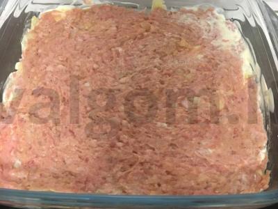 Bulvių apkepas su pomidorais ir sūriu Žingsnis 6