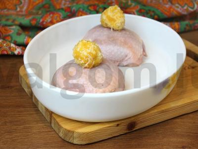 Moliūgas su vištienos šlaunelėmis „Beretikai“ Žingsnis 9