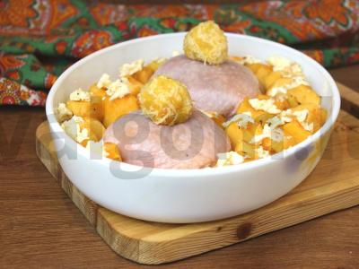 Moliūgas su vištienos šlaunelėmis „Beretikai“ Žingsnis 11