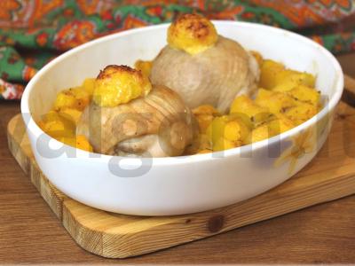 Moliūgas su vištienos šlaunelėmis „Beretikai“ Žingsnis 12