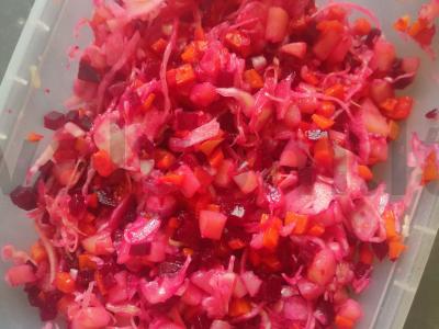 Vinegretas su raugintais kopūstais per 45 minutes Žingsnis 6