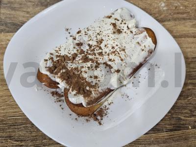 Tiramisu pyragas iš naminių savoiardi sausainių Žingsnis 17