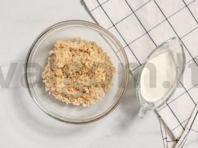 Kreminė rudųjų ryžių košė su obuoliu ir cinamonu Žingsnis 3