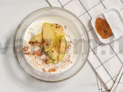 Kreminė rudųjų ryžių košė su obuoliu ir cinamonu Žingsnis 6