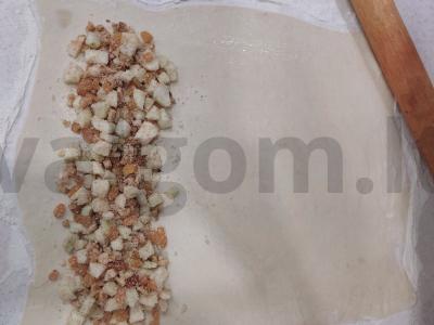 Sluoksniuotos tešlos štrudelis Žingsnis 5