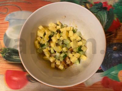 Salotas „Kubinis“ su kiauliena mandarinų sultyse Žingsnis 6