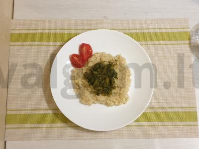 Kviečių košė su cukinijomis ir špinatais Žingsnis 6