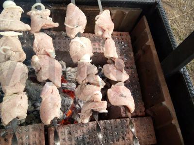 Šašlykas obuolių acto marinate Žingsnis 5