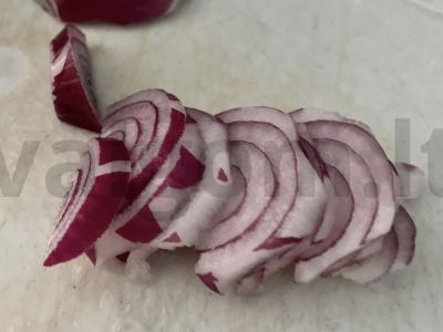 Salotas „Kalėdų Senelio Kepurė“ Žingsnis 1