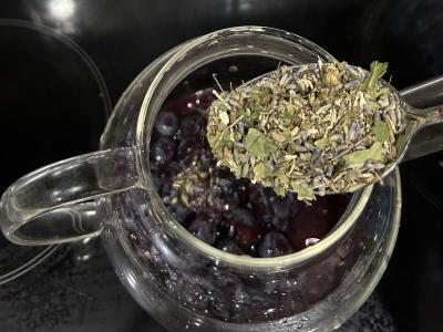 Žalioji arbata su mėlynėmis Žingsnis 6