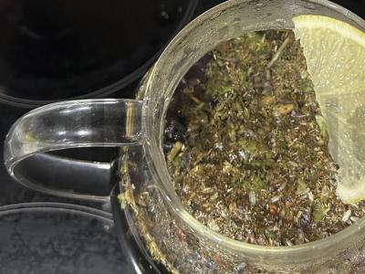 Žalioji arbata su mėlynėmis Žingsnis 8