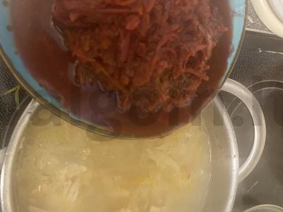 Borščas su skrudinta duona Žingsnis 4