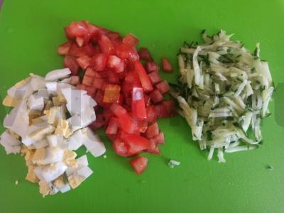 Salotos su spelta ir daržovėmis Žingsnis 3