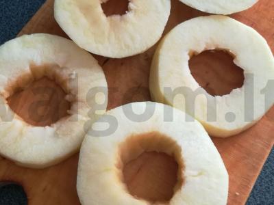 Obuolių žiedai Žingsnis 1