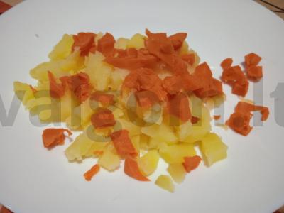 Salotas „Auksinė žuvelė“ su jūros ešeriu Žingsnis 2